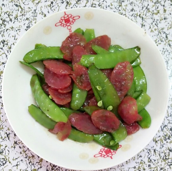 简单版荷兰豆炒腊肠