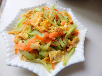 家常菜佛手瓜炒鸡蛋