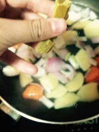 自制猪肉蔬菜咖喱做法图解15)