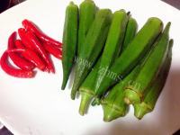 家常菜秋葵炒鸡蛋做法图解1)