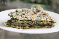 香脆的荠菜薄饼做法图解6)