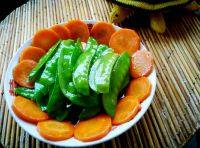 家常菜荷兰豆炒胡萝卜
