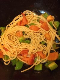 美味的牛排意面做法图解3)