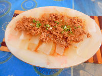 家常菜肉末蒸冬瓜