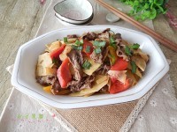 脆嫩可口的冬笋炒牛肉做法图解9)