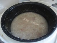 营养丰富的鸡毛菜牛肉粥做法图解9)