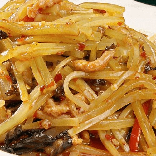 味道不错的鱼香肉丝