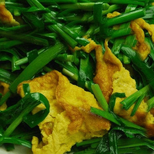 诱人的韭菜炒鸡蛋