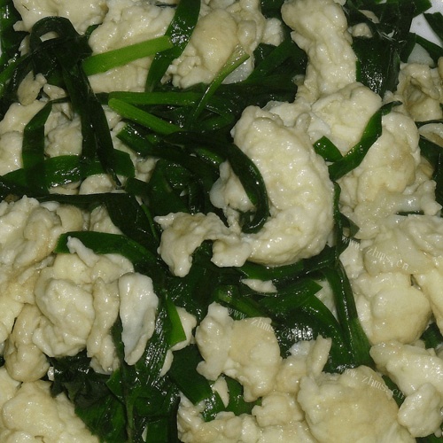 诱人的韭菜炒鸡蛋
