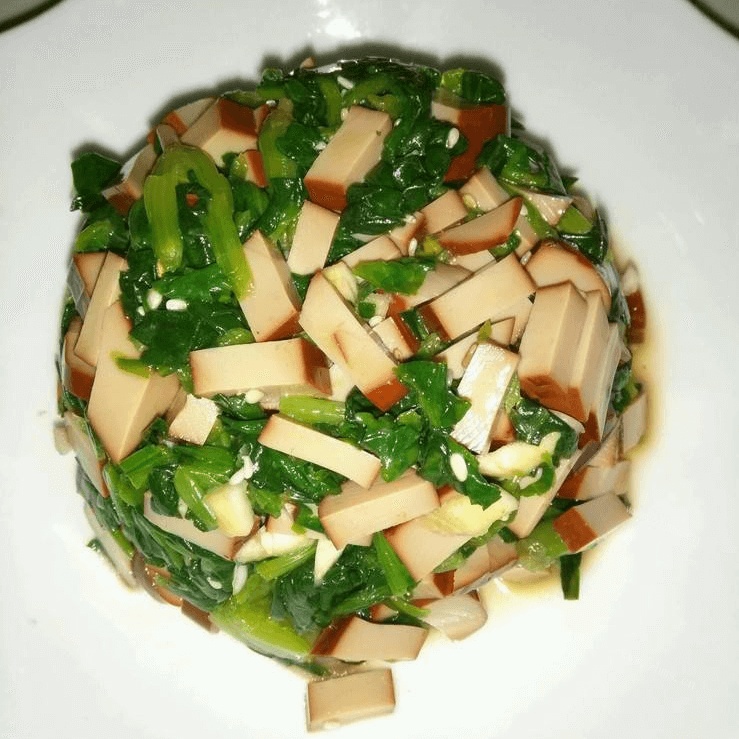 家常菜菠菜拌香干