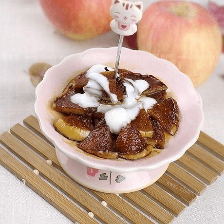 美味的红糖煎苹果