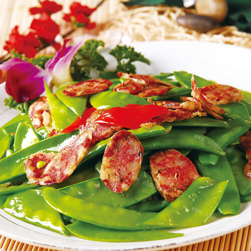 荷兰豆炒腊肠