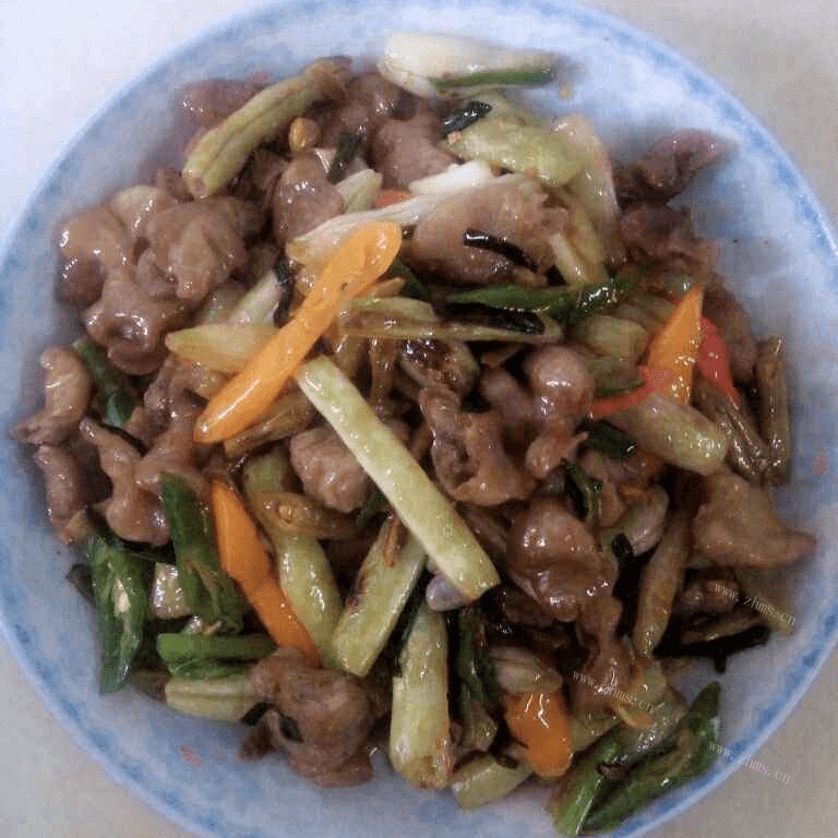 美味干煸大肠四季豆做法图解9)
