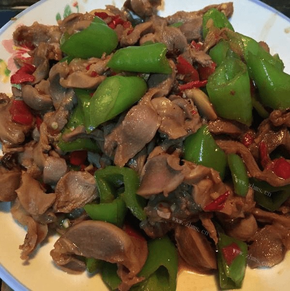 家常菜辣炒鸡胗