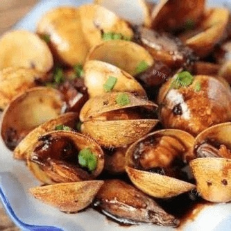 美味的葱香花蛤做法图解6)