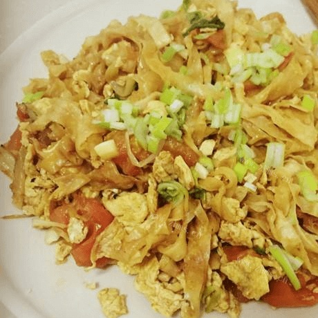 自己做的西红柿鸡蛋炒饼