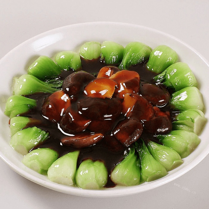 家常菜香菇上海青