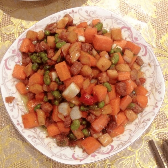 家常菜炒三丁