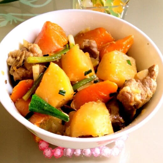 美味的萝卜土豆炖排骨