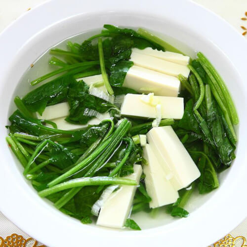 清淡的菠菜豆腐