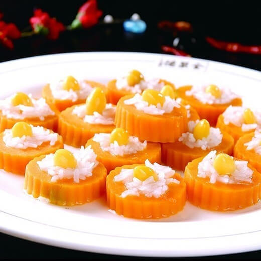 美味的蒸南瓜松糕