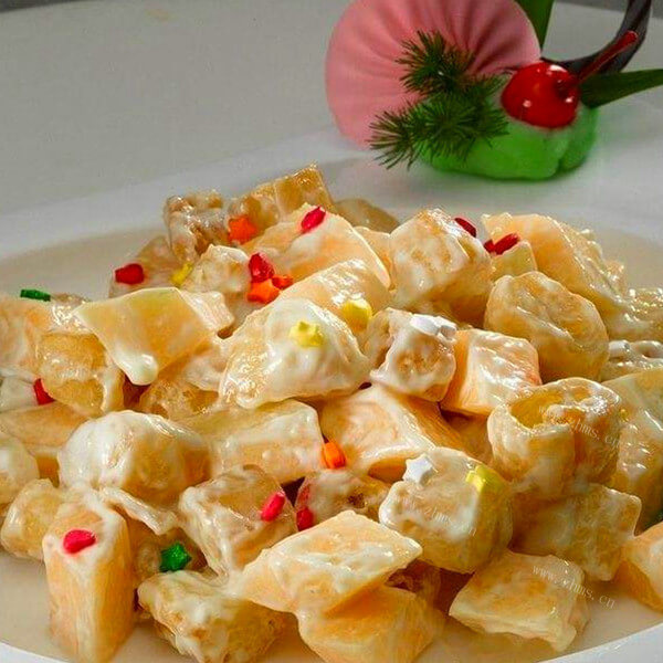 独特的菜花油条小凉菜