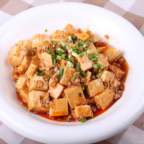 我的牛肉粒绢豆腐