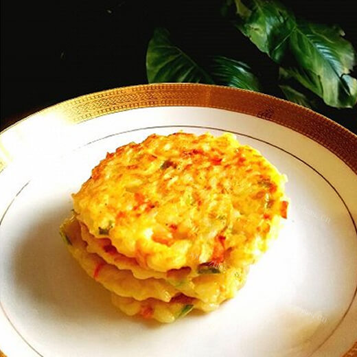 美味的香酥煎米饼