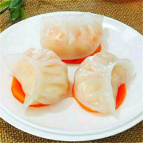 自制鳕鱼水晶虾饺
