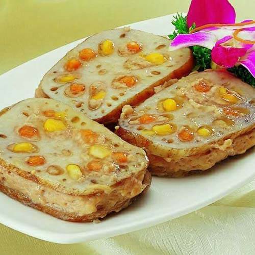 香脆的香煎鸡蛋藕饼