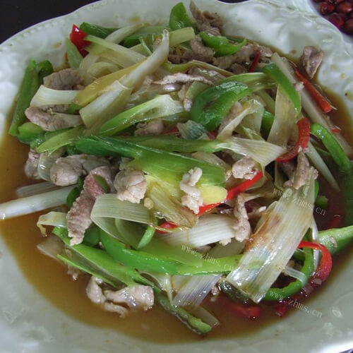 好吃的大葱炒肉