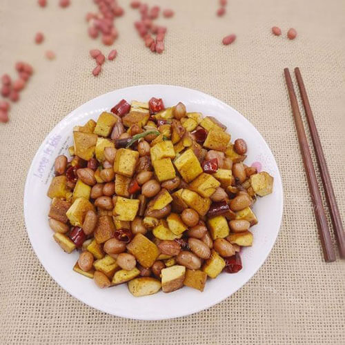 美味卤花生炒豆干
