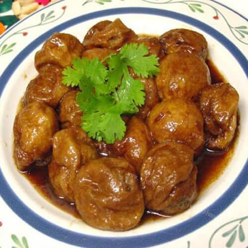 地道的面筋塞肉