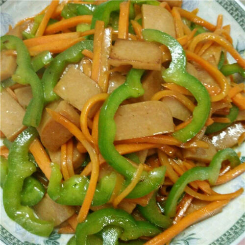 家常胡萝卜丝炒火腿