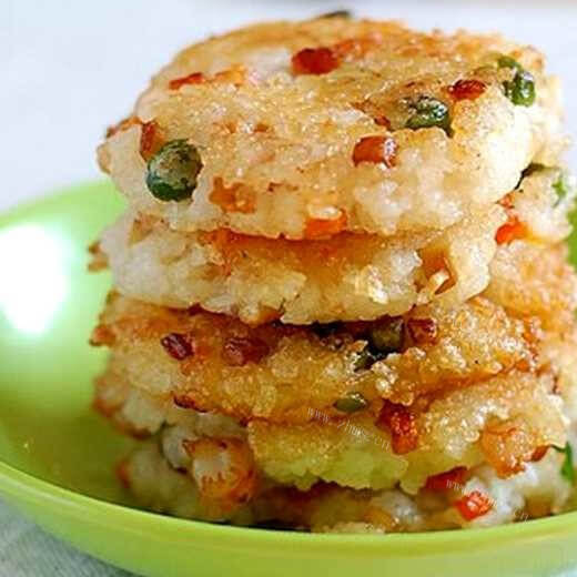 可口的香酥煎米饼