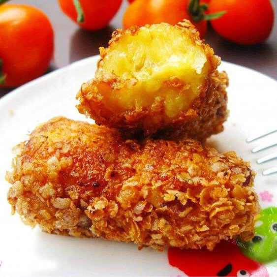 美味的红薯燕麦黄金饼