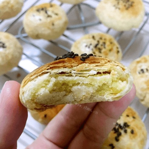 自制酥皮绿豆饼