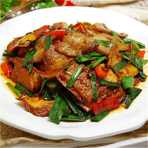 美味的糟辣豆豉回锅肉