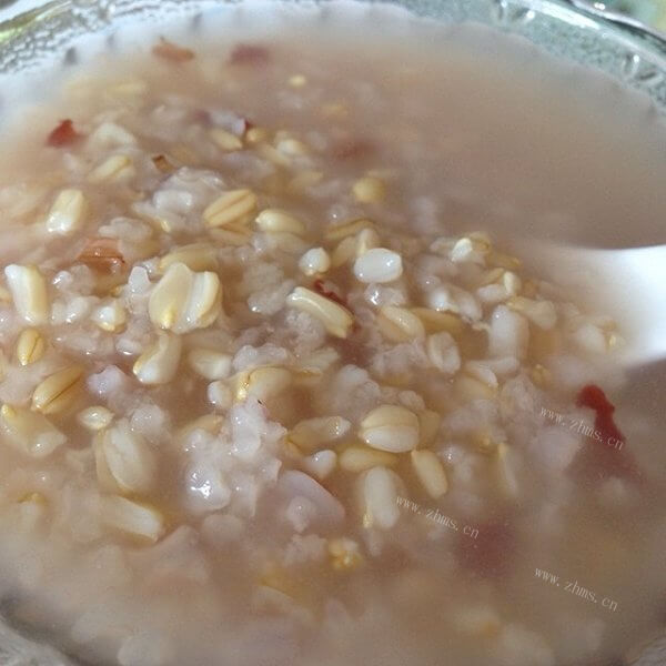 营养的红米谷物燕麦粥