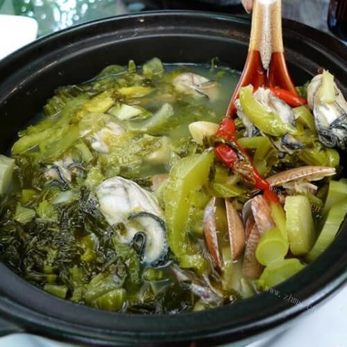 健康开胃的酸菜花甲