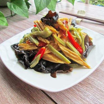 好吃的酸辣腐竹苔菜