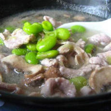 高压锅毛豆肉汤