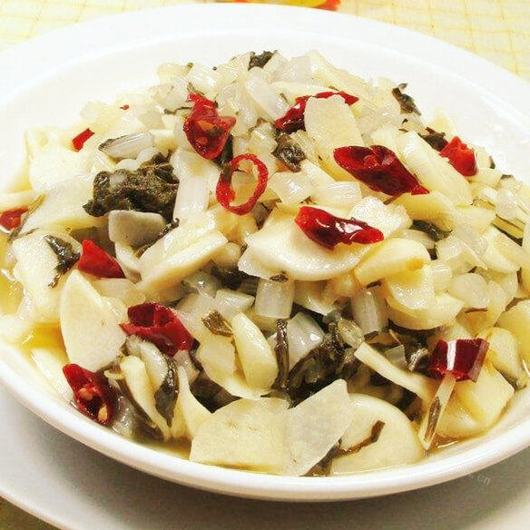 鲜美下饭的腌白菜炒海鲜