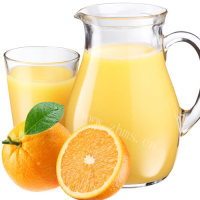 美味的鲜榨蜂蜜香蕉橘子汁