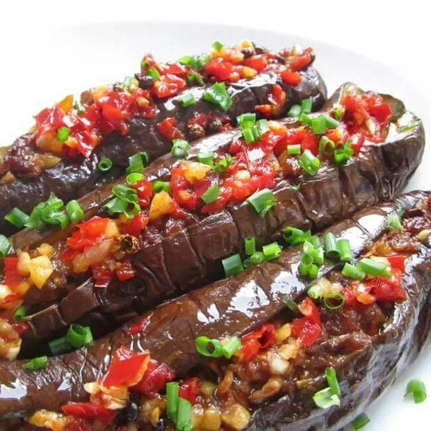 鲜香爽滑酱香肉沫烤茄子