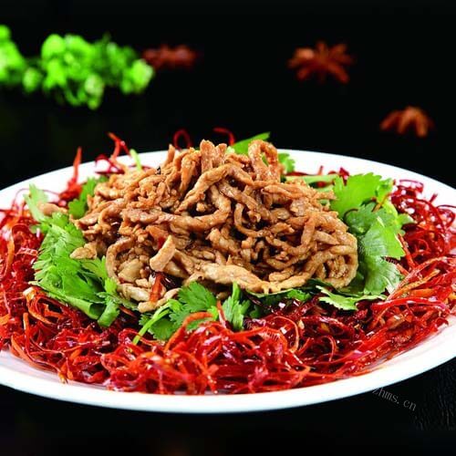 可口的香辣肉丝