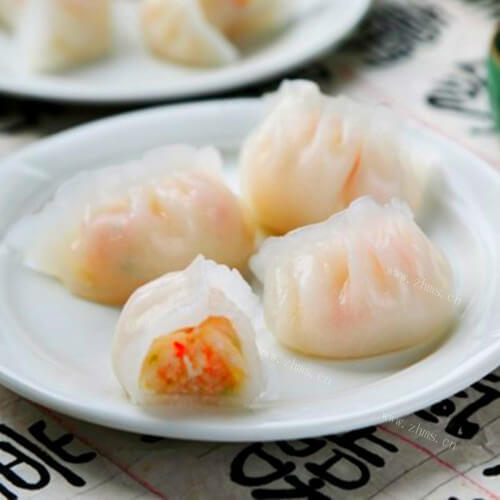 晚餐鳕鱼水晶虾饺