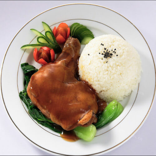 美味的鸡腿饭