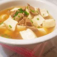 营养猪肝豆腐汤