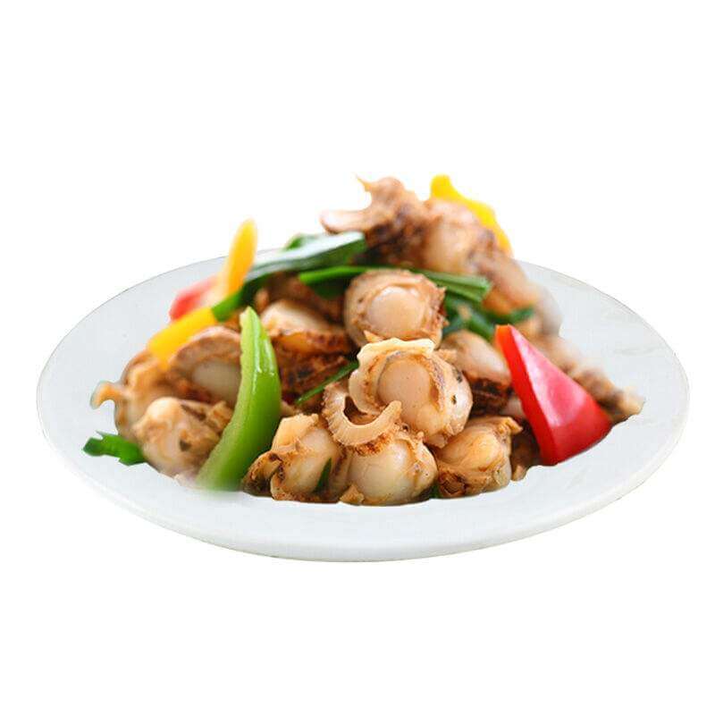 美味的肉片扇贝